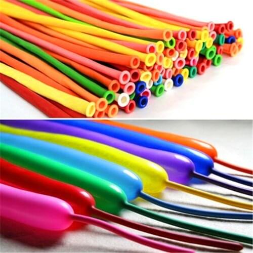 100PCS of colorful elongated balloon party modeling children DIY handmade balloon magic balloon thickening weaving pattern model