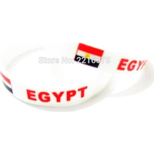 300pcs Flag Egypt wristband silicone bracelets free shipping by DHL express