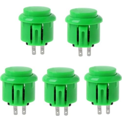 5pcs 24mm Arcade Game Round Button Built-in Small Micro Switch For Jamma Mame N0PC