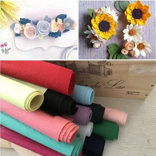 5Pcs 50CMX40CM Non Woven Felt Fabric Cloth 1mm Thick Handmade Fabric Kindergarten Creative DIY Materials Wholesale