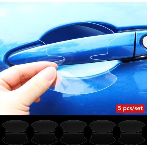 5Pcs TPU Car door handle stickers protector film For Hyundai Sonata IX35 I20 I30 Elantra Accent Genesis Tiburon Tucson Stickers