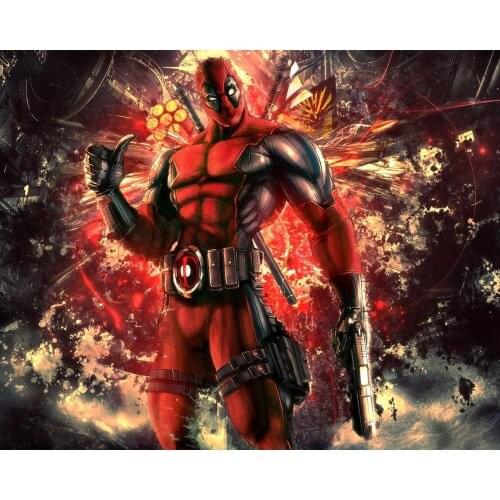 5D DIY Diamond Embroidery Superhero deadpool Full Drill Diamond Painting Cross Stitch Mosaic Needlework Kit Home Decor Gift