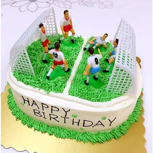 8Pcs/Set Soccer Football Basketball Cake Topper Kids Cupcake Decoration Happy Birthday Party Supplies Baby Children Party Decor