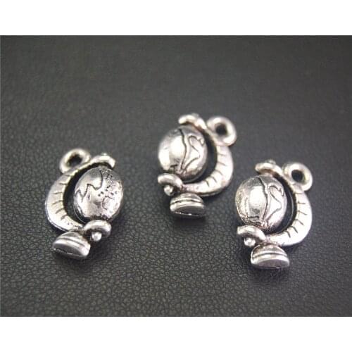 5pcs Silver Color 3D Tellurion Accessories For Jewelry Making 12X18mm A2042