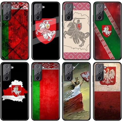 Belarus flag For Samsung Galaxy S21 S20 FE S10e S10 S9 S8 S7 S6 Ultra Plus Lite 5G Edge Black Soft Phone Case