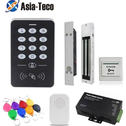 Door Access Control System Kit with keys keyboard Power Supply door lock electronic 180KG RFID Access Control Keypad