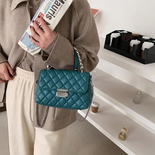 FANTASY Classic Trendy Messenger Shoulder Bags For Women 2021 New Designer Top-Handle Bag Lady Thick Metal Chain Luxury Handbags