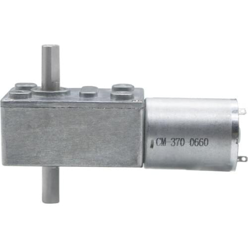 JGY370 double the shaft motor 12 v self-locking power turbine worm wheel 6 v dc deceleration motor at low speed