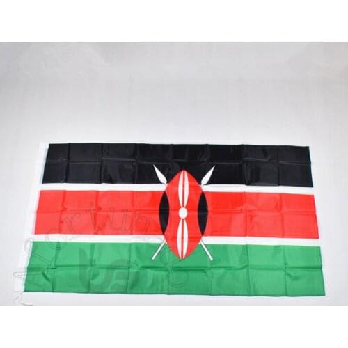 Kenya 90*150cm Kenyan flag Banner 3x5 Foot national flag for meet,Parade,party.Hanging,decoration