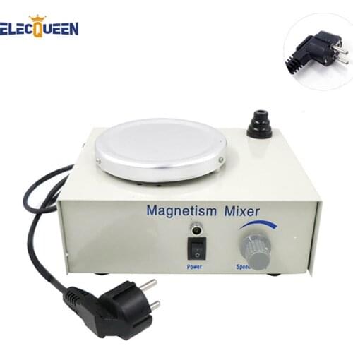 Laboratory Magnetic Stirrer Plate 2400RPM, EU Plug 8W Magnetism Mixer, 1L Volume ,with Magnetic Stirrer Bar and Holder,220V/50Hz