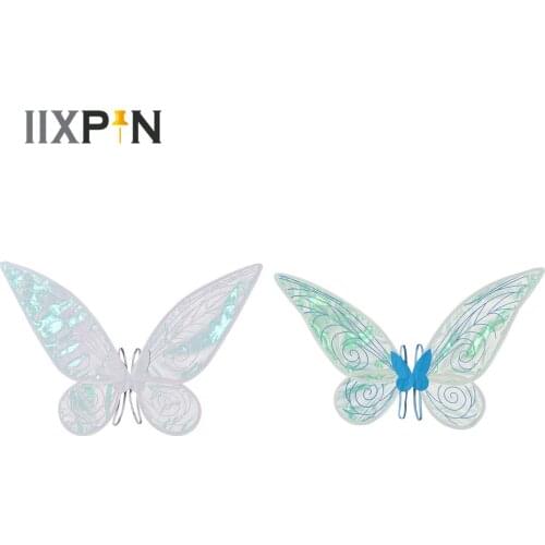 Lovely Kids Girls Shiny Butterfly Angel Fairy Wings Party Gift Fancy Dress Carnival Festive Cosplay Costume Props for Halloween