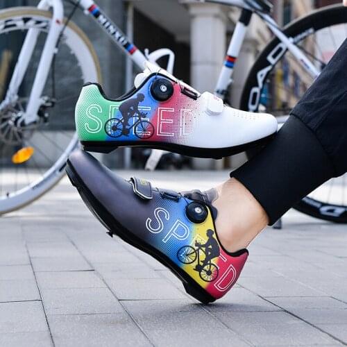 New High quality male road bike shoes double buckle self-locking bicycle shoes professional breathable ladies MTB cycling shoes