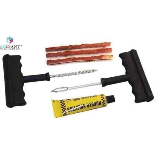 New 6pcs/Set Auto Car Tire Repair Kit Car Bike Auto Tubeless Tire Tyre Puncture Plug Repair Tool Kit Tool Car Accessories glue