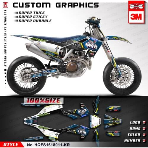 KUNGFU GRAPHICS Custom Adhesive Decals Wrap Kit for Husqvarna FS450 TC FC TE FE TX FX 125 150 250 300 350 450 501 2017 2018 2019