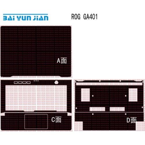 Carbon fiber Laptop Sticker Skin Decals Cover Protector for ASUS ROG Zephyrus G14 GA401 14"