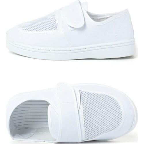 Sky Blue Antistatic Shoes Canvas Mesh Shoes Electrostatic Mesh Sticking Shoes Clean Shoes Work Shoes