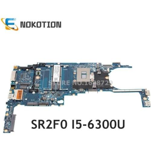 NOKOTION 831763-001 831763-601 6050A2892301-MB-A01 For HP EliteBook 820 G3 Laptop Motherboard I5-6300U CPU DDR4
