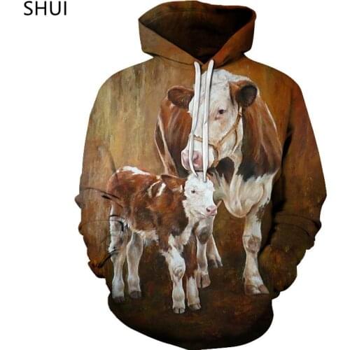 New Fashion Men And Women Couple Casual Hoodies With 3D Printing Mianyang Animal Elements Long-Sleeved Mens Street Hoodies