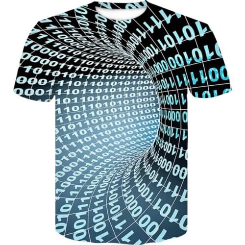 Personalized dizziness 3D t shirt Fashion Casual T shirt Three-dimensional Printed Short sleeve Breathable Popular tshirt