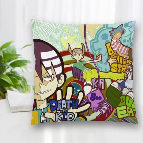 New Soul Eater Anime Pillow Slips With Zipper Bedroom Home Office Decorative Pillow Sofa Pillowcase Cushions Pillow Cover