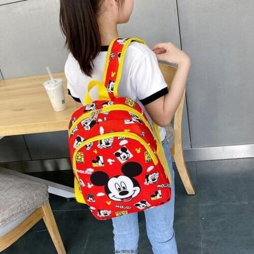 Disney primary schoolbag cartoon Mickey Mouse bag girl boy handbag baby children backpack kid Minnie schoolbag backpack