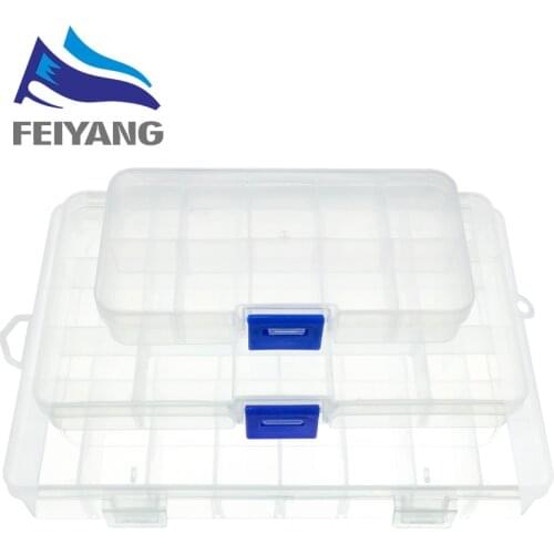 10 Grid can be remov transparent plastic small box kit storage box jewelry jewelry box electronic components parts finishing box
