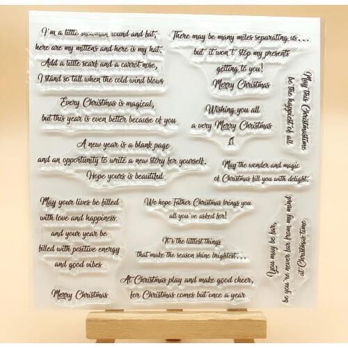 CLEAR STAMPS I am Santa Christmas Sentiment Scrapbooking Handmade Card Album Paper Craft Rubber Transparent Silicon AlinaCraft