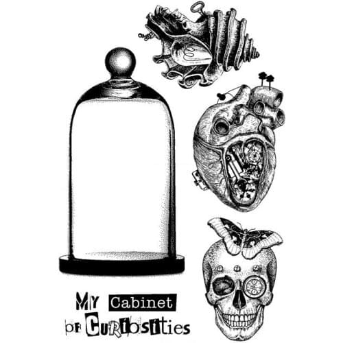 Skull Clear Silicone Stamp/Seal for DIY scrapbooking/photo album Decorative clear stamp sheets ST0538