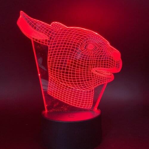 Led Night Light Rabbit Animal Light for Children Birthday Gift Night Light for Kids Bedroom Lovely Rabbit decoration 3D Lamp