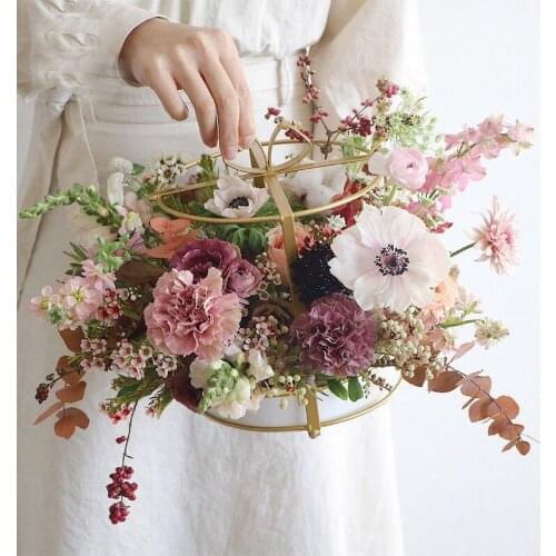 Wedding DIY Hanging Flower Basket Wedding Decoration Table eoCenterpieces Gold Gmetric Candle Holder Party DIY Decor