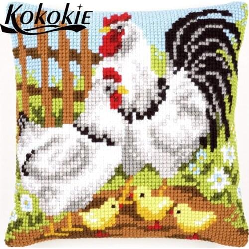 Cross-Stitching cushion knitting needles kit for Embroider Needlework kits Cross stitch for pillow kit cartoon printing pillow