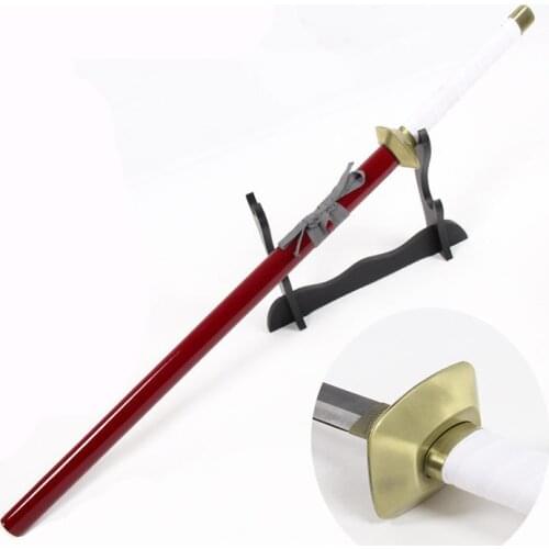 [Funny] 104cm Cosplay Uchiha Sasuke Ninjia weapon Wooden Japan Samurai Sword knife blade model Anime Costume party gift