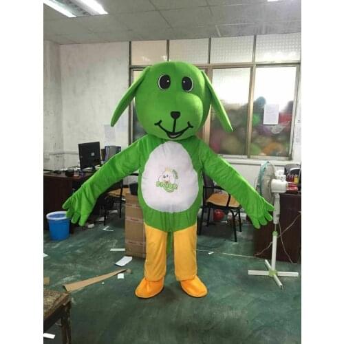 Green Dog Mascot Costume Cosplay Party Game Dress Outfits Clothing Advertising Carnival Halloween Xmas Easter Festival Adults