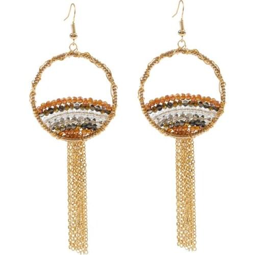 LANFLORA new handmade women classical earrings flowers Crystal earrings copper alloy earrings free shipping