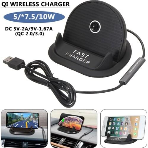 For Cars Office Home 1pc Portable Car Dashboard Mobile Phone Charger Stand Fast Charging Wireless Smartphone Chargers Pohiks