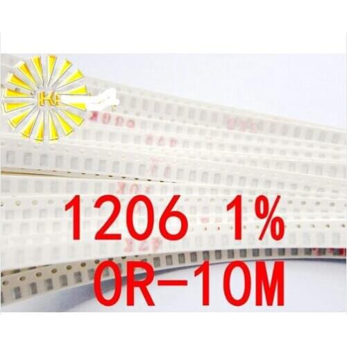 170valuesX50pcs=8500pcs 1206 SMD Resistor Kit Assorted Kit 0R-1M ohm 1% Sample Kit Sample bag Fuse