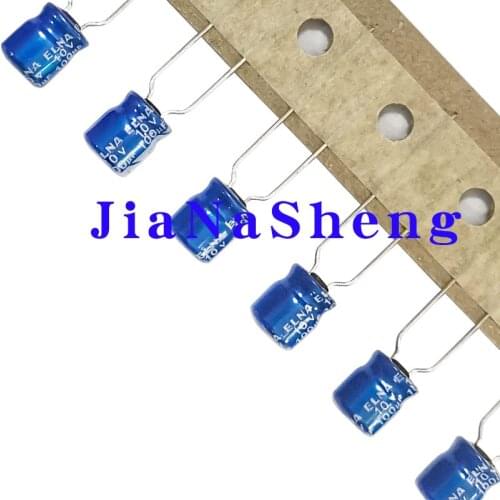 20PCS ELNA 10V100UF 6X7 RE3 AUDIO Capacitor blue 100uf 10v