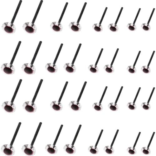 LMDZ 200pcs DIY Doll Toy Eyes Transparent Plastic 3/4/5/6mm Safety Eyes Animal Toys Eye Doll Wool Eyeball Accessories