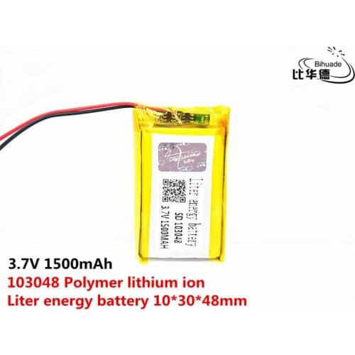 3.7V 1500mAh 103048 Rechargeable DIY Battery Lithium Polymer Batteries FOR DVD GPS MP3 MP4 MP5
