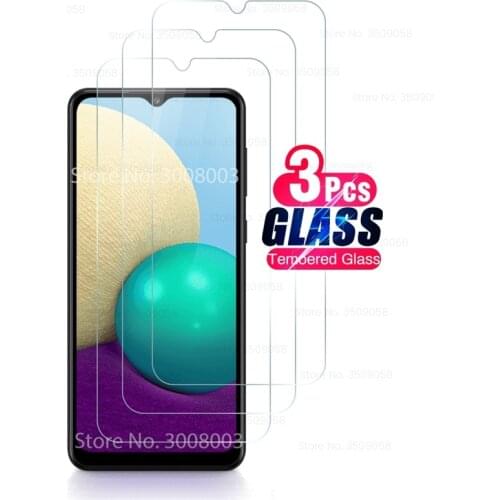 3PCS hd clear 9h premium tempered glass for samsung galaxy a02 a 02 sm-a022f/ds 6.5'' explosion-proof screenprotector film cover