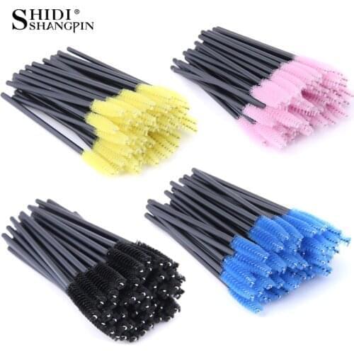 50/100 Pcs Eyelash Extension Disposable make up Eyebrow brush Mascara Wand Applicator Eye Lashes Cosmetic Brushes Set makeup kit
