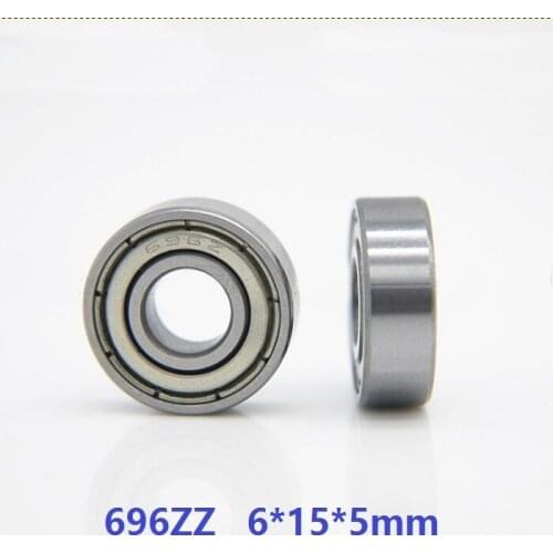 500pcs 696ZZ 696Z 696 ZZ Z 6*15*5mm shielded deep groove ball bearings Miniature Mini bearing 6x15x5 mm