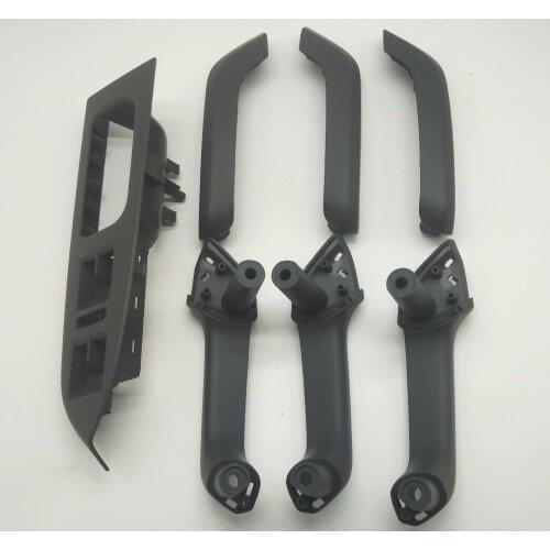 7PCS SET Dark Gray Inner Door Handle Trim For Touran Caddy 2003-2016 1T1867371H 1T1 867 371 H 1T0867171C 1T0867172C