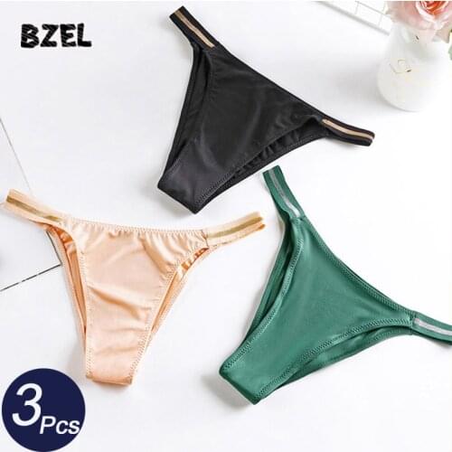 BZEL 3Pcs/lot Sexy Women Cotton Panties Set Underwear Seamless Low Waist Briefs Comfort Underpants Women Intimates Lady Lingerie