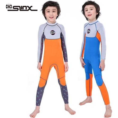 Childrens Swimwear Long Sleeve High Elastic Diving Suits Kids Neoprene Swimsuit Wetsuits Snorkeling Surfing Rash Guards