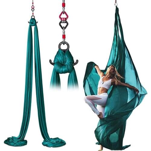 Yoga Swing Aerial Yoga Hammock Set Acrobatic Dance Yoga Hammock Aerial Silk Fabric Yoga Swing For Home