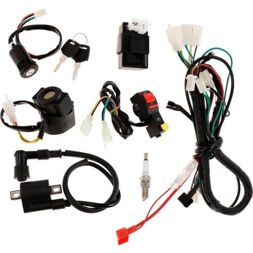 1 Set Motorcycle Motorcross Wiring Harness CDI Relay Kit For 150CC Dirt Pit Bikes