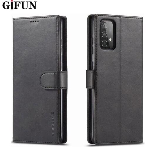 Leather Flip Case For Samsung Galaxy A52 5G Case Wallet Flip Book Cover For Samsung A 52 A52 Luxury Magnetic Phone Bag Case Etui