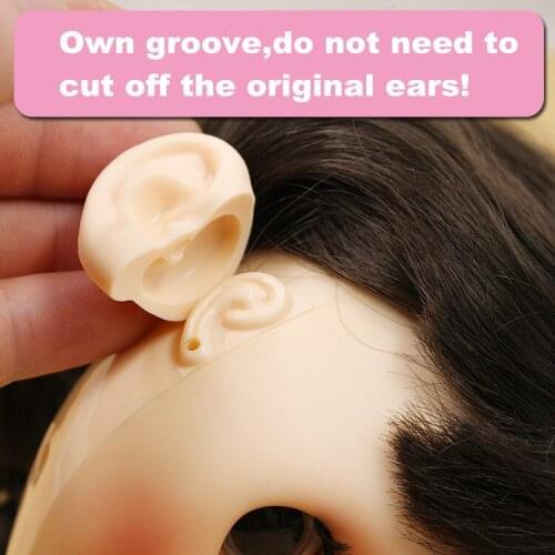 Blyth doll Resin material Ears 4 kinds of styles white skin for the 12 inches 1/6 doll for Blthe,ICY,Jessi five BJD