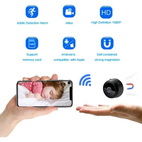 1080P Mini A9 Wifi Camera 6pcs Automatic Night Vision Light Motion Sensor IP P2P Video Voice Recorder Remote Magnetic Micro Cam
